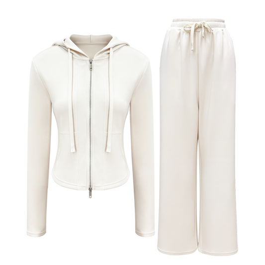 The Cloud Set – Zip Hoodie & Wide Leg Pants