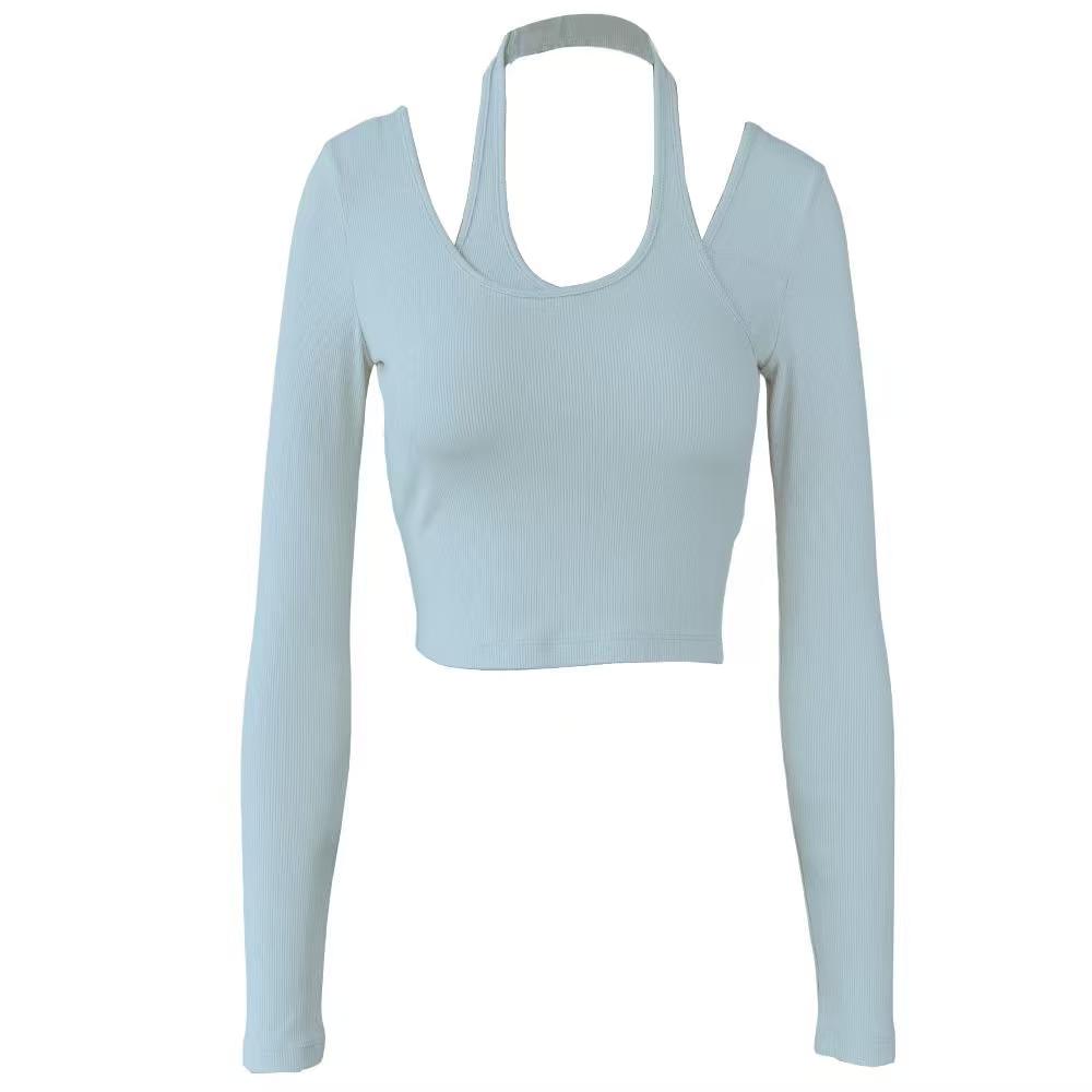 The Twist Top – Long Sleeve Halter Crop