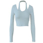 The Twist Top – Long Sleeve Halter Crop