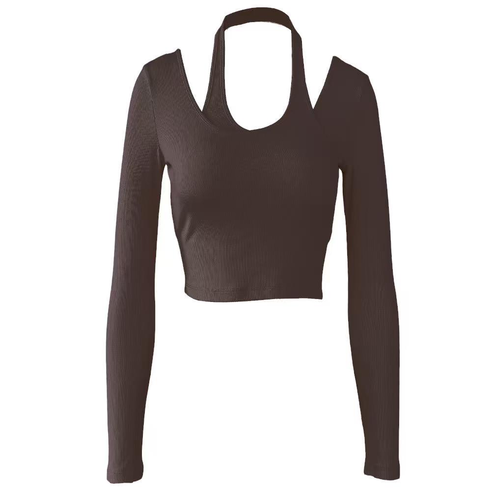 The Twist Top – Long Sleeve Halter Crop