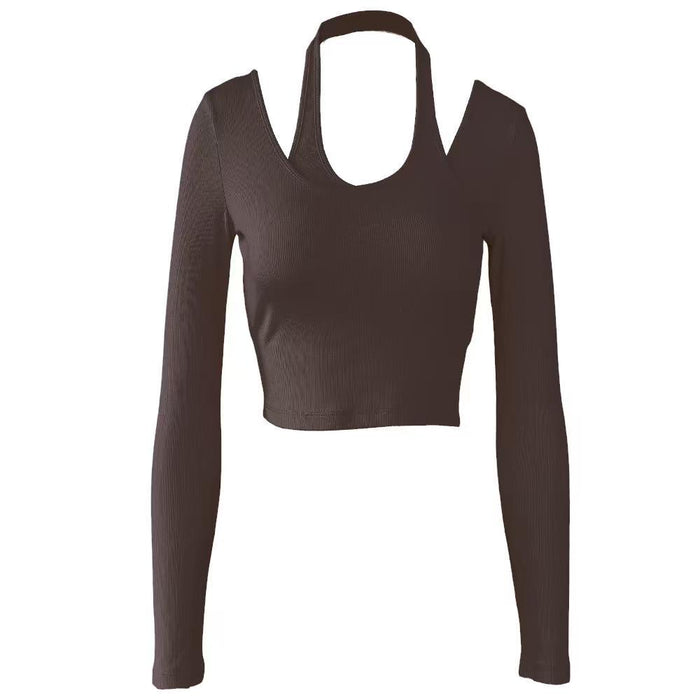 The Twist Top – Long Sleeve Halter Crop