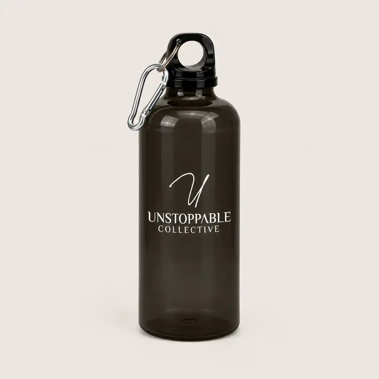 Custom Plastic Bottle | Rivia 600ml RPET Bottle with Carabiner Lid