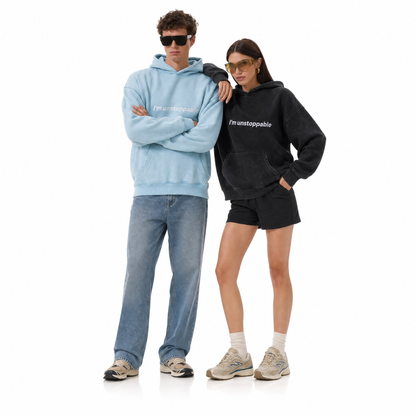 Off-Duty Hoodie with Unstoppable Logo | SH16D | Ocean Fade