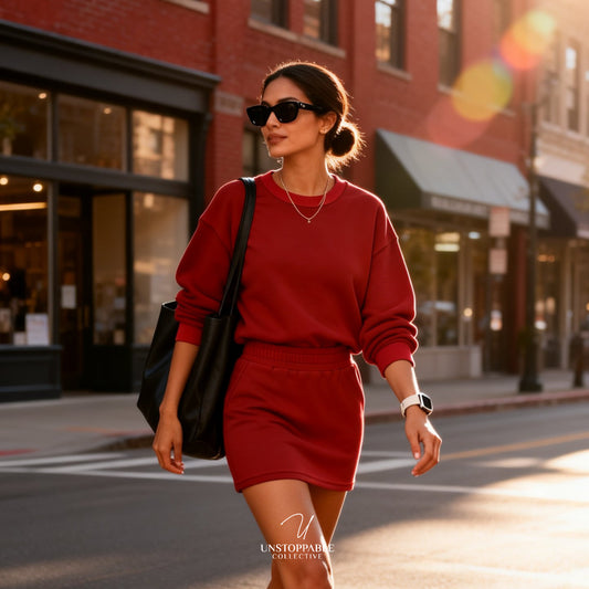 Core Relaxed Ladies Set – Women’s Sweatshirt & Skort